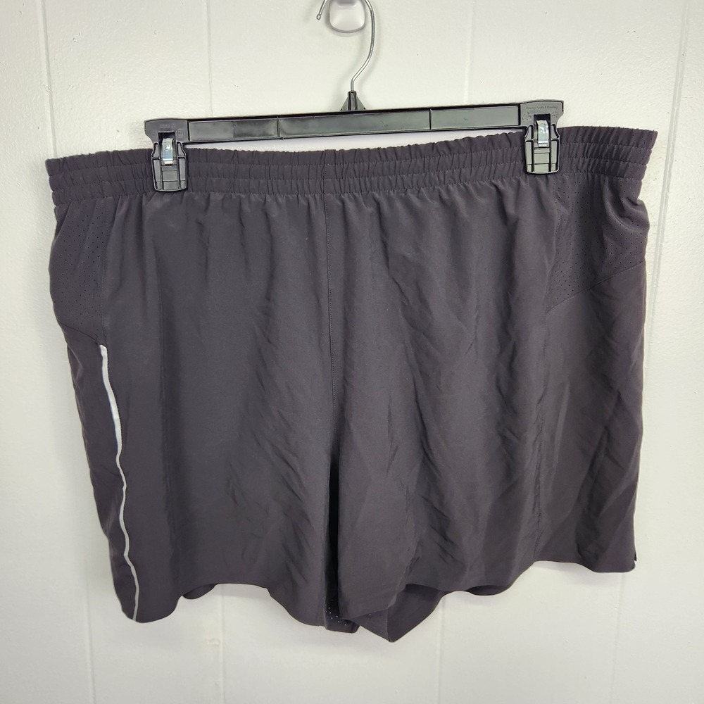 VRST Accelerate 5" Running Shorts Mens 2XL Black Stretch Zip Pocket‎ NWT